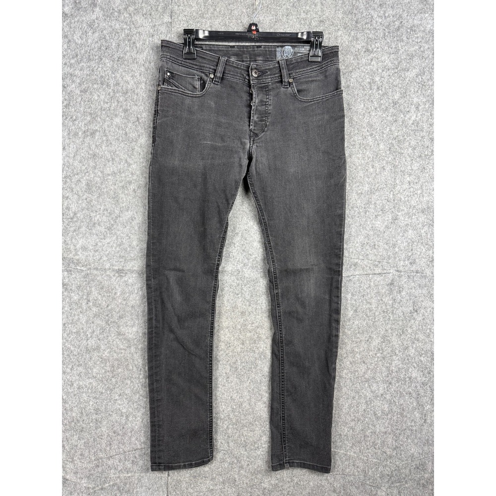 Diesel TROXER Jeans Men's 28 x 30 (FITS 30 x 28) Black Low Rise Skinny